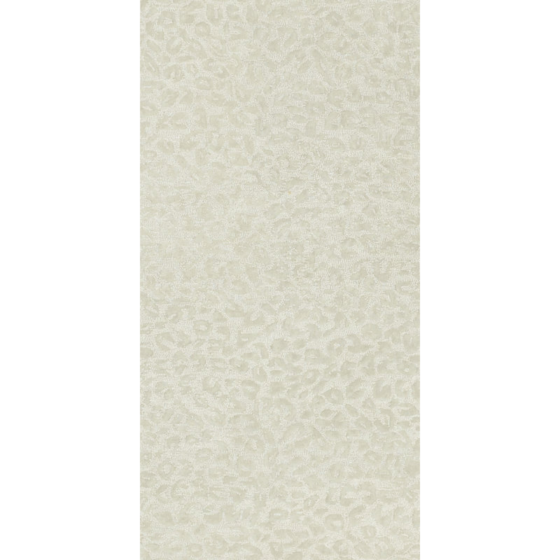 Leopardess Snow Hand-Tufted Responsible Wool Rug, Runner 2'6" x 5'