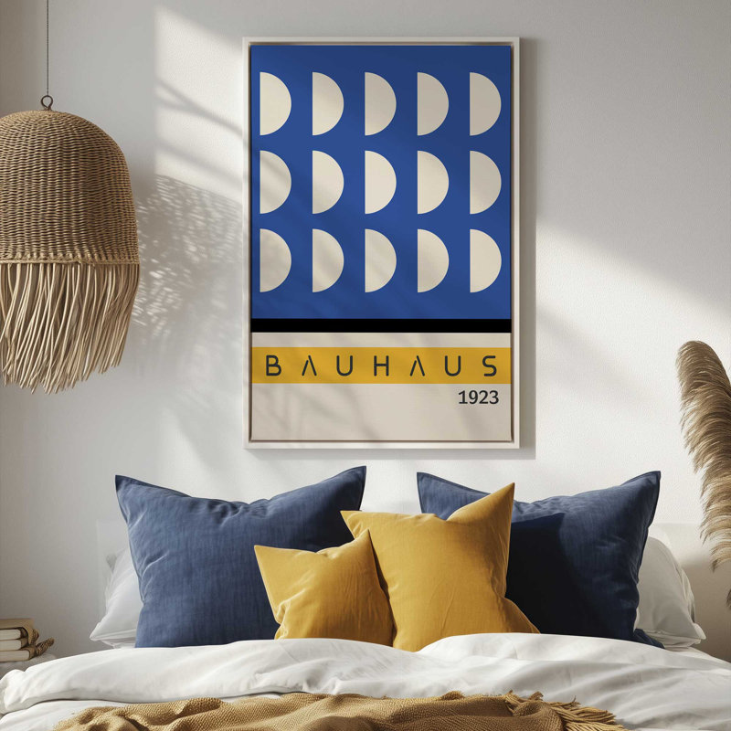 "Bauhaus bleu et jaune", Chrome poli, H 18,75 po x l 12,75 po
