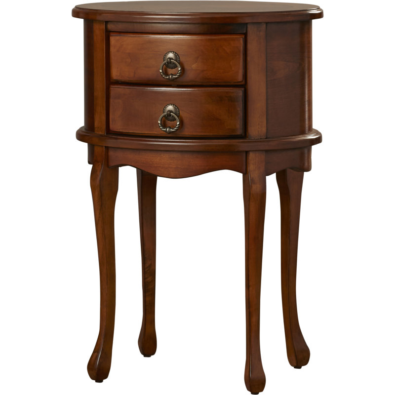 Whitley Oval Side Table, Olive Ash Burl