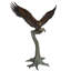 Statue de grand aigle qui tombe sur un arbre, bronze, résistant aux intempéries, L 72 po x l 36 po x H 88 po