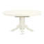 5 Piece Dining Set Includes an Oval Dining Room Table with Butterfly Leaf and 4 Kitchen Chairs, 42x60 Inch, Linen White-987826144-985002090