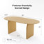 Ensemble de table et de chaises de salle à manger ovales en bois de 170 cm (67 po) avec pieds doubles et chaises rembourrées, pour 2 à 6 personnes.-908713913