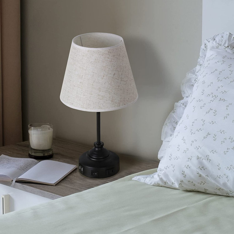Lampe de table USB en métal Jhovanni, Lin