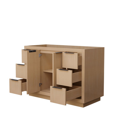 Base de meuble-lavabo simple 47,25 po Maroni en paille claire