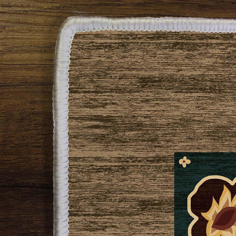 Tapis de couloir élégant (3,3 x 4,9 pi), 100% polyester, hauteur de poils de 0,3 po | Pois antibactérien antidérapant en PVC | Design tissé avec impression numérique 3D | Lavable à la machine, parfait pour la décoration intérieure et le confort