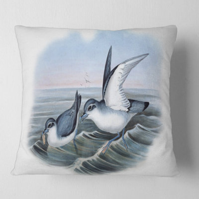 Vintage Bird Life X - Traditional Printed Pillow