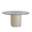 Malibu Crest Round Glass Dining Table