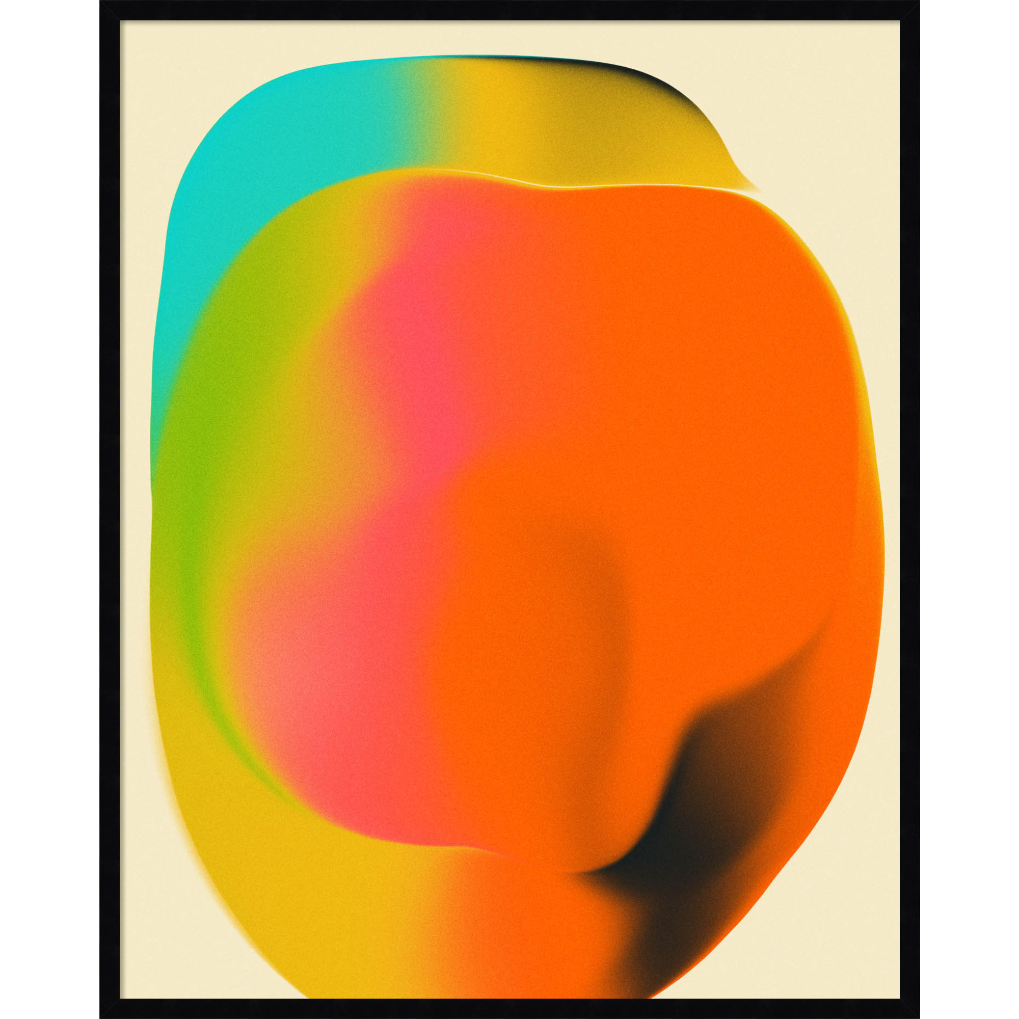 Smudge 2 by Jazzberry Blue, Black Framed, 41" H x 33" W
