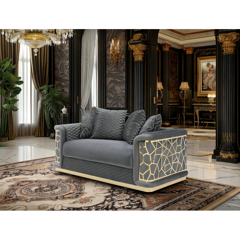 Causeuse Bedale, Gris foncé