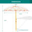 Parasol de plage 5 pi 4 po Moncher-1465453358