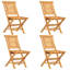 Greilickville 4 - Person Teak Solid Wood Patio Dining Set Octagonal Table