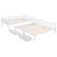 Lit superposé simple en bois avec tiroirs et garde-corps Roomfitter-915417099