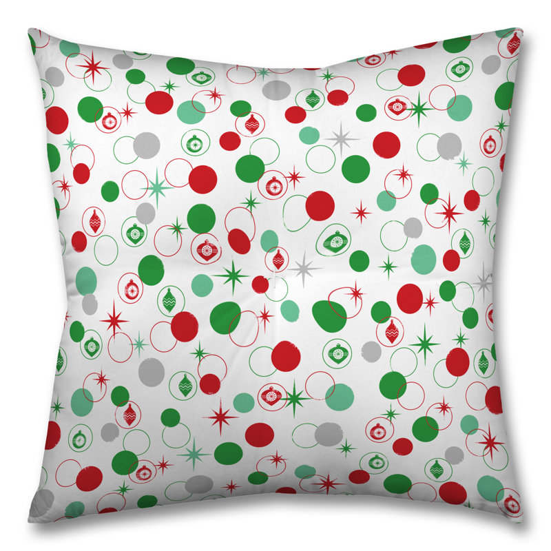 Polka Dots Reversible Throw Pillow
