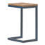 Élégante table d'appoint en bois avec base en fer, alliant stabilité et style pour votre espace de vie.-2000905530