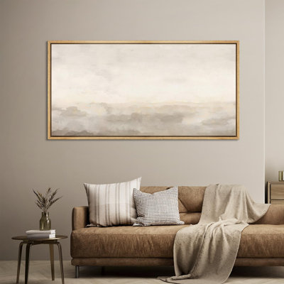 Minimal Landscape Muted Abstract Minimalist Neutral Décor Extra Large Framed Canvas Print Wall Art
