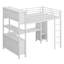 Lit mezzanine en métal avec garde-robe et bureau en L, avec cubes de rangement et tablettes-678344494