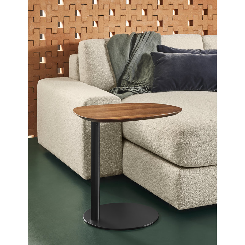 Table de bout Swole, Noyer / noir, 20" H x 20" W x 15" D