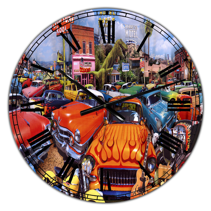 Horloge murale surdimensionnée Sea Surf Drive Inn, Petit