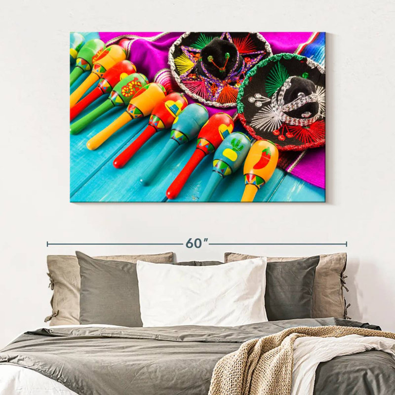Maracas de la fête mexicaine Lelend, H 34 po x l 51 po