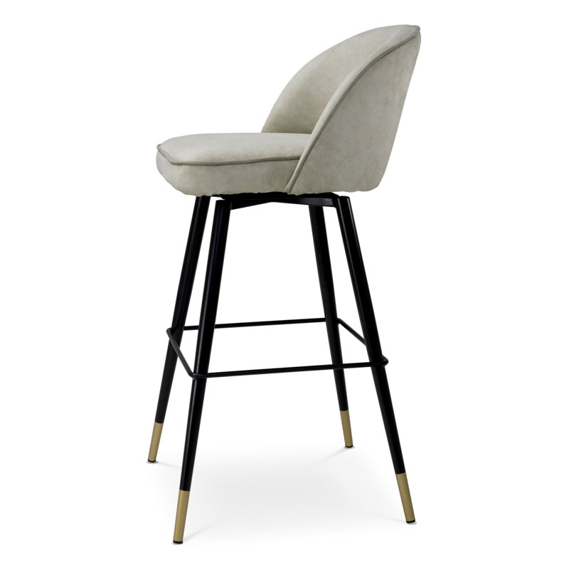Cliff Upholstered Stool with Metal Frame, Bar Stool (30.91" Seat Height)