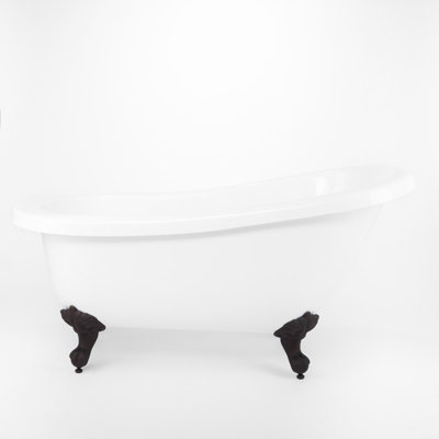 Bristol 61"" x 28"" Clawfoot Soaking AcrylicÂ Bathtub -  Chevington, CHA62SL0WSIWM