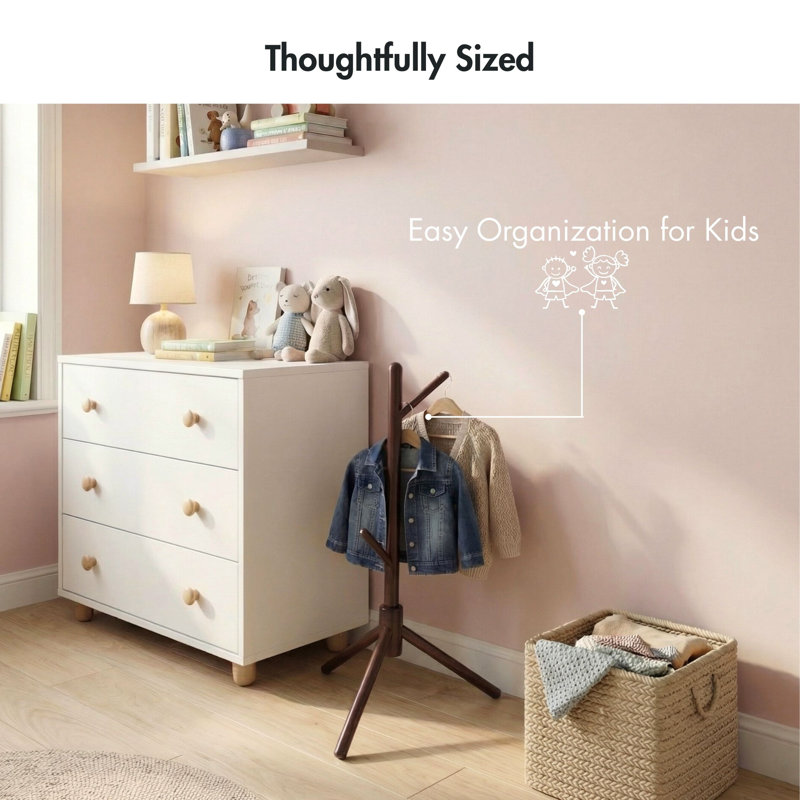 Adjustable Freestanding Coat Rack for Bedroom, Closet, Entrance 68"x17"x17" | Brown
