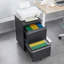 Classeur verrouillable à 2 tiroirs sur roulettes, chariot de rangement mobile en métal pour documents de format lettre / légal / A4, armoire à roulettes noire pour bureau à domicile-279454491