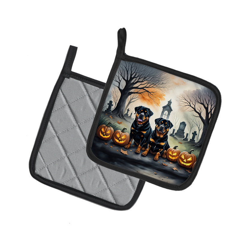 Paire de poignées Rottweiler Spooky Halloween
