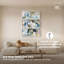 Art mural floral bleu Milky Peony-801553952