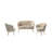 Hendrix Velvet Channel Tufted Living Room Set-81912053