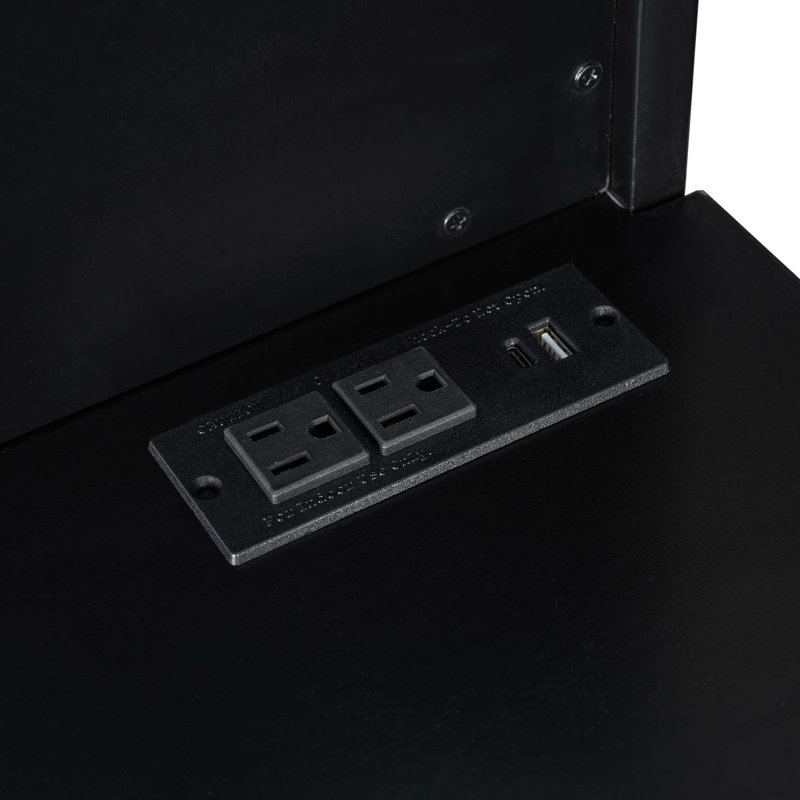 Lit mezzanine Modern Gaming avec bureau intégré et éclairage DEL, Black;Red