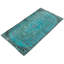 Tapis turquoise en laine noué à la main de conception unique 2000 pi 4 pi 11 po x 9 pi 4 po Okeith
