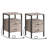 24'' Tall 2 - Drawer Iron Nightstand with Storage and Built-In Outlets-25043603