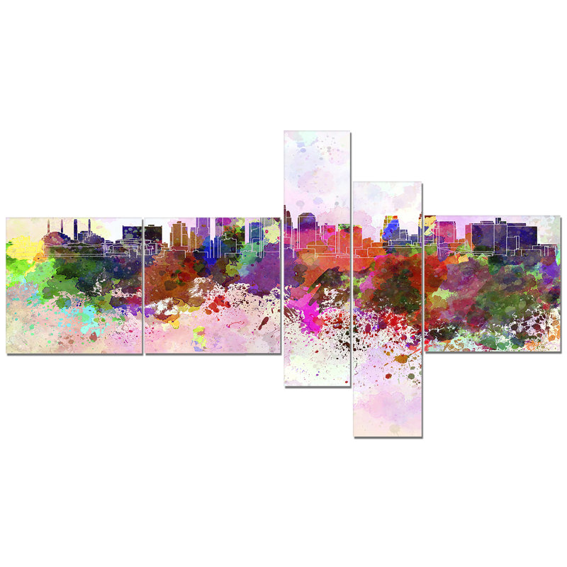 « kansas city horizon », reproduction d’impression à multiples images sur toile