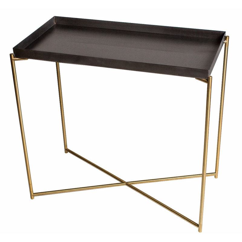 Bedell Plant Stand, Satin Brass, Gun Metal