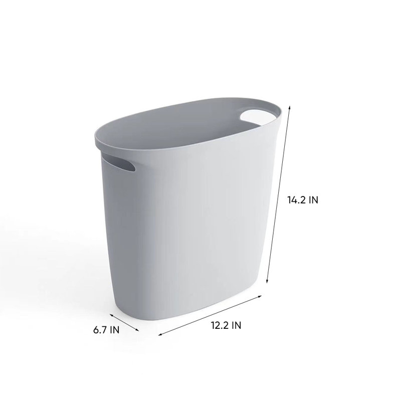 Poubelle en plastique 5 gallons, gris