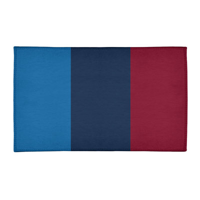 Tapis de table à rayures bleues nuit de hockey