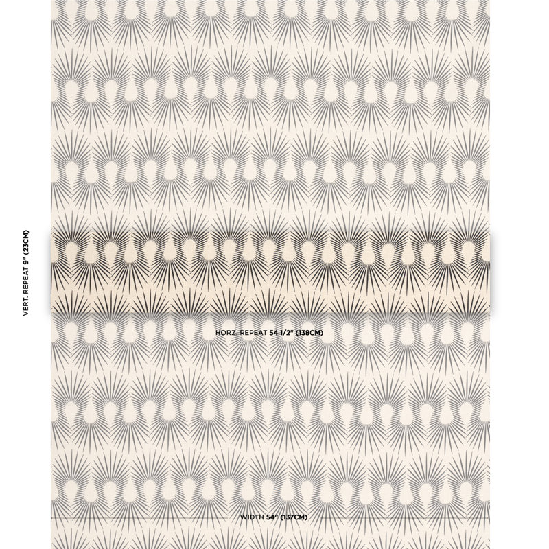 Schumacher x Neisha Crosland Hedgehog Fabric, Putty Black
