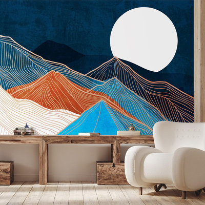 Abstract Mountains Peel & Stick Border