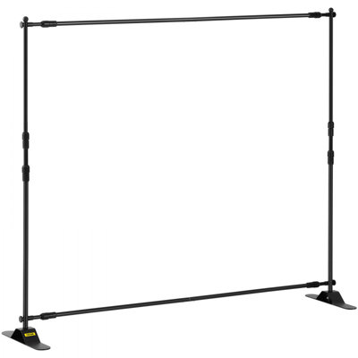 Telescopic Backdrop Banner Stand 8' x 8' Banner Stand Adjustable Step and Repeat Backdrop