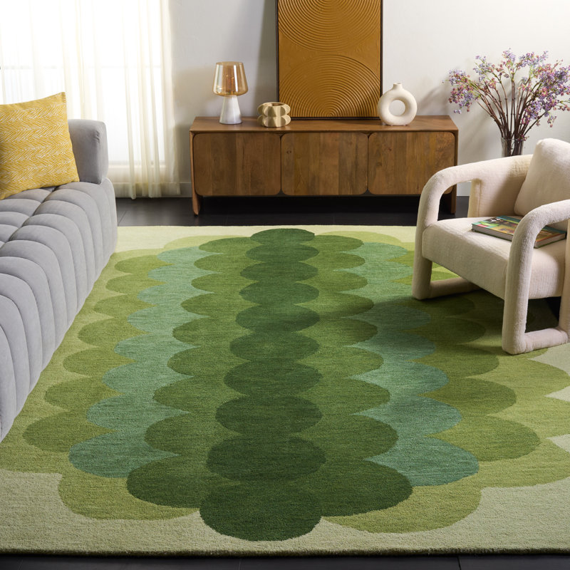 Metro 301 Hand Tufted 90% Wool; 10% Cotton Geometric Rug, Rectangle 8' x 10'