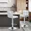 Tabourets de bar pivotants en similicuir, tabourets de bar réglables à hauteur de comptoir avec dossier et repose-pieds-54186992-122453826