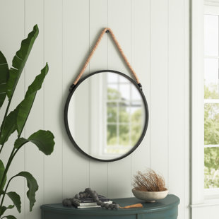 Rattan Round Mirror - Small, 16 Dia x 0.5D, Wall Mirrors, Set of 1