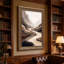 «Layered Brown and Beige Wavy Desert Scene», art mural-133562383