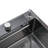 Lefton 304 Stainless Steel Waterfall Kitchen Sink Set with Temperature Display, Grey, KS2205