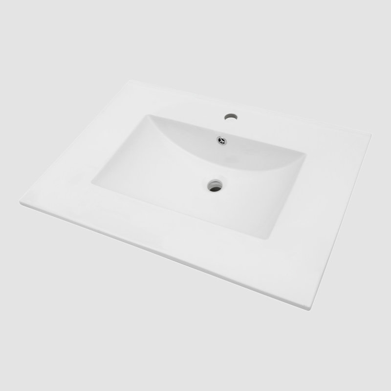 Go Peak Track 18.5'' Ceramic Rectangular Bathroom Sink with Overflow