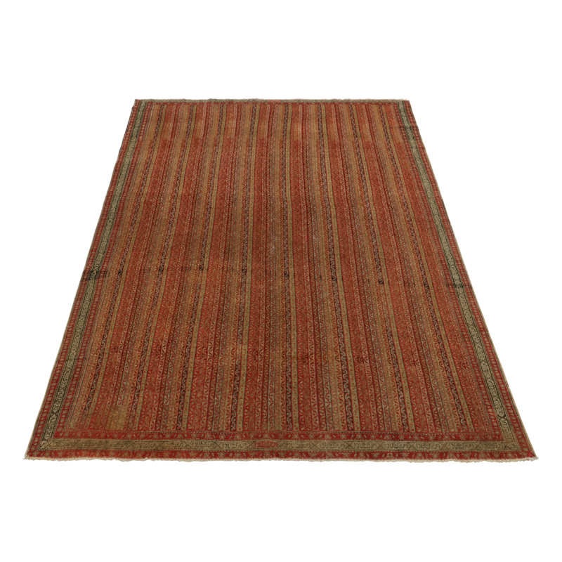 Antique One-of-a-Kind 4'5X6'2 Hand Knotted Area Rug