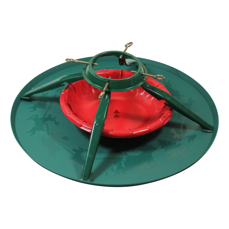 28" Green Resin Christmas Tree Stand Tray