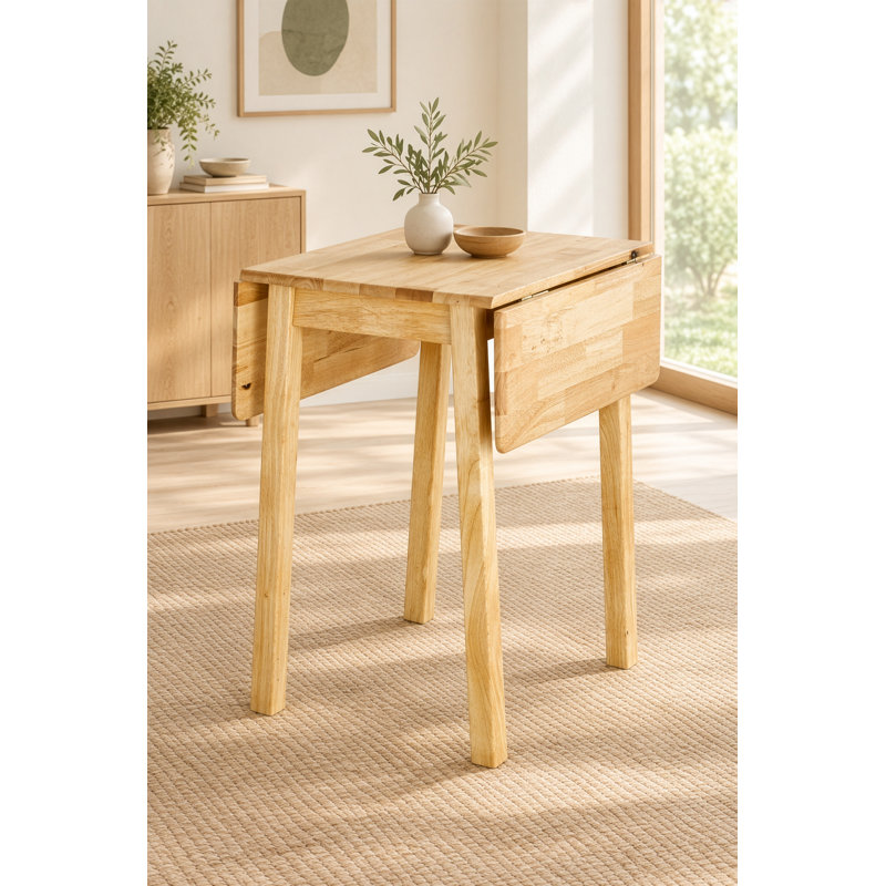 Callaway Rubberwood Rectangular Wood Top Dining Table