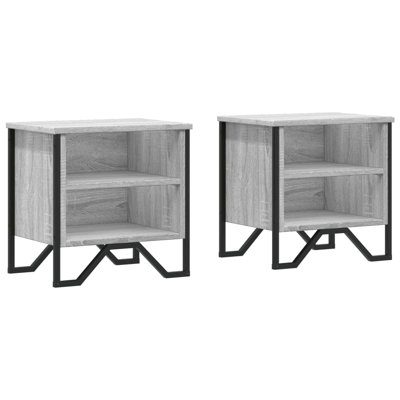 Alliyah 40cm W Metal Bedside Table